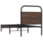 Preview: Bettgestell ohne Matratze 80x200 cm Braun Eichen-Optik
