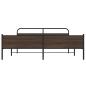 Preview: Metallbett ohne Matratze Braun Eichen-Optik 193x203 cm