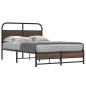 Preview: ARDEBO.de - Bettgestell ohne Matratze 135x190 cm Braun Eichen-Optik