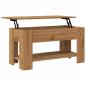 Preview: Couchtisch Artisan-Eiche 101x49x52 cm Holzwerkstoff