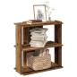 Preview: ARDEBO.de - Bücherregal 3 Böden Altholz-Optik 60x30x60 cm Holzwerkstoff