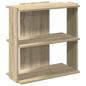 Preview: Bücherregal 3 Böden Sonoma-Eiche 60x30x60 cm Holzwerkstoff
