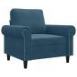Preview: Sessel Blau 60 cm Samt