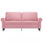 Preview: 2-Sitzer-Sofa Rosa 140 cm Samt