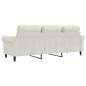 Preview: 3-Sitzer-Sofa Creme 180 cm Samt