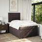 Preview: Boxspringbett mit Matratze Dunkelbraun 120x190 cm Stoff