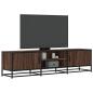 Preview: ARDEBO.de - TV-Schrank Eichen-Optik 160x35x41 cm Holzwerkstoff und Metall