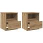 Preview: Nachttische 2 Stk. Artisan-Eiche 40x40x50 cm Holzwerkstoff
