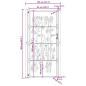 Preview: Gartentor 105x205 cm Cortenstahl Bambus-Design
