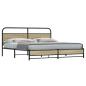 Preview: ARDEBO.de - Metallbett ohne Matratze Sonoma-Eiche 183x213 cm