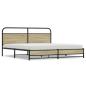 Preview: Metallbett ohne Matratze Sonoma-Eiche 183x213 cm