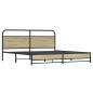 Preview: Metallbett ohne Matratze Sonoma-Eiche 183x213 cm