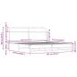 Preview: Metallbett ohne Matratze Sonoma-Eiche 183x213 cm