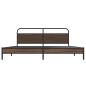 Preview: Metallbett ohne Matratze Braun Eichen-Optik 180x200 cm