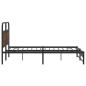 Preview: Bettgestell ohne Matratze 150x200 cm Braun Eichen-Optik