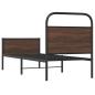 Preview: Bettgestell ohne Matratze 75x190 cm Braun Eichen-Optik