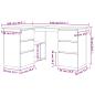 Preview: Eckschreibtisch Artisan-Eiche 145x100x76 cm Holzwerkstoff