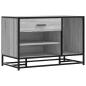 Preview: Schuhbank Grau Sonoma 80x40x53,5 cm Holzwerkstoff und Metall