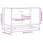 Preview: Schuhbank Grau Sonoma 80x40x53,5 cm Holzwerkstoff und Metall