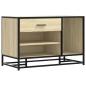 Preview: Schuhbank Sonoma-Eiche 80x40x53,5 cm Holzwerkstoff und Metall