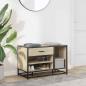Preview: Schuhbank Sonoma-Eiche 80x40x53,5 cm Holzwerkstoff und Metall