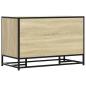 Preview: Schuhbank Sonoma-Eiche 80x40x53,5 cm Holzwerkstoff und Metall
