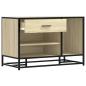 Preview: Schuhbank Sonoma-Eiche 80x40x53,5 cm Holzwerkstoff und Metall
