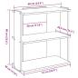 Preview: Bücherregal 3 Böden Weiß 60x30x60 cm Holzwerkstoff