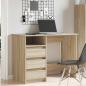 Preview: Schreibtisch Sonoma-Eiche 102x50x75 cm Holzwerkstoff