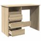 Preview: Schreibtisch Sonoma-Eiche 102x50x75 cm Holzwerkstoff