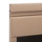 Preview: Bett mit Bettkasten LED Cappuccino-Braun Kunstleder 100x200 cm