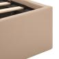 Preview: Bett mit Bettkasten LED Cappuccino-Braun Kunstleder 100x200 cm