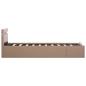 Preview: Bett mit Bettkasten LED Cappuccino-Braun Kunstleder 100x200 cm