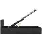 Preview: Stauraumbett Hydraulisch Dunkelgrau Stoff 100×200 cm