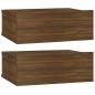 Preview: Hängende Nachttische 2 Stk Braun Eiche 40x30x15cm Holzwerkstoff