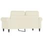 Preview: ARDEBO.de - 2-Sitzer-Sofa Creme 120 cm Samt