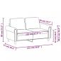 Preview: 2-Sitzer-Sofa Creme 120 cm Samt