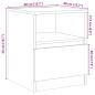 Preview: Nachttisch Altholz-Optik 40x40x50 cm Holzwerkstoff