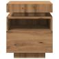 Preview: Nachttische mit LED-Leuchten 2 Stk. Artisan-Eiche 40x39x48,5 cm