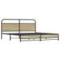 Preview: Metallbett ohne Matratze Sonoma-Eiche 193x203 cm