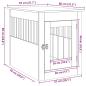 Preview: Hundekäfig im Möbelstil Altholz-Optik 55x80x68 cm Holzwerkstoff