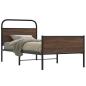 Preview: ARDEBO.de - Bettgestell ohne Matratze 90x200 cm Braun Eichen-Optik