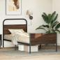 Preview: Bettgestell ohne Matratze 90x200 cm Braun Eichen-Optik