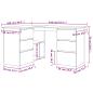 Preview: Eckschreibtisch Altholz-Optik 145x100x76 cm Holzwerkstoff