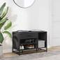 Preview: Schuhbank Schwarz 80x40x53,5 cm Holzwerkstoff und Metall