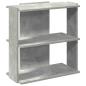Preview: Bücherregal 3 Böden Betongrau 60x30x60 cm Holzwerkstoff