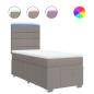 Preview: Boxspringbett mit Matratze Taupe 100x200 cm Stoff
