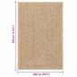 Preview: Teppich ZIZUR Beige 140x200 cm Jute-Optik Indoor und Outdoor