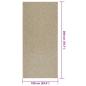 Preview: Teppich ZIZUR Beige 100x200 cm Jute-Optik Indoor und Outdoor