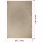 Preview: Teppich ZIZUR Beige 200x290 cm Jute-Optik Indoor und Outdoor